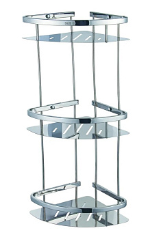 Полка д/ванной трехъярусная угловая POTATO P380-3